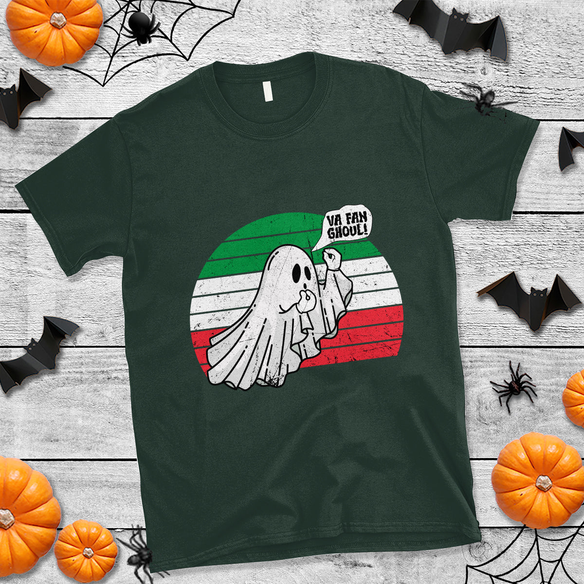 Italian Ghost T Shirt Va Fan Ghoul Retro Funny Halloween - Wonder Print Shop