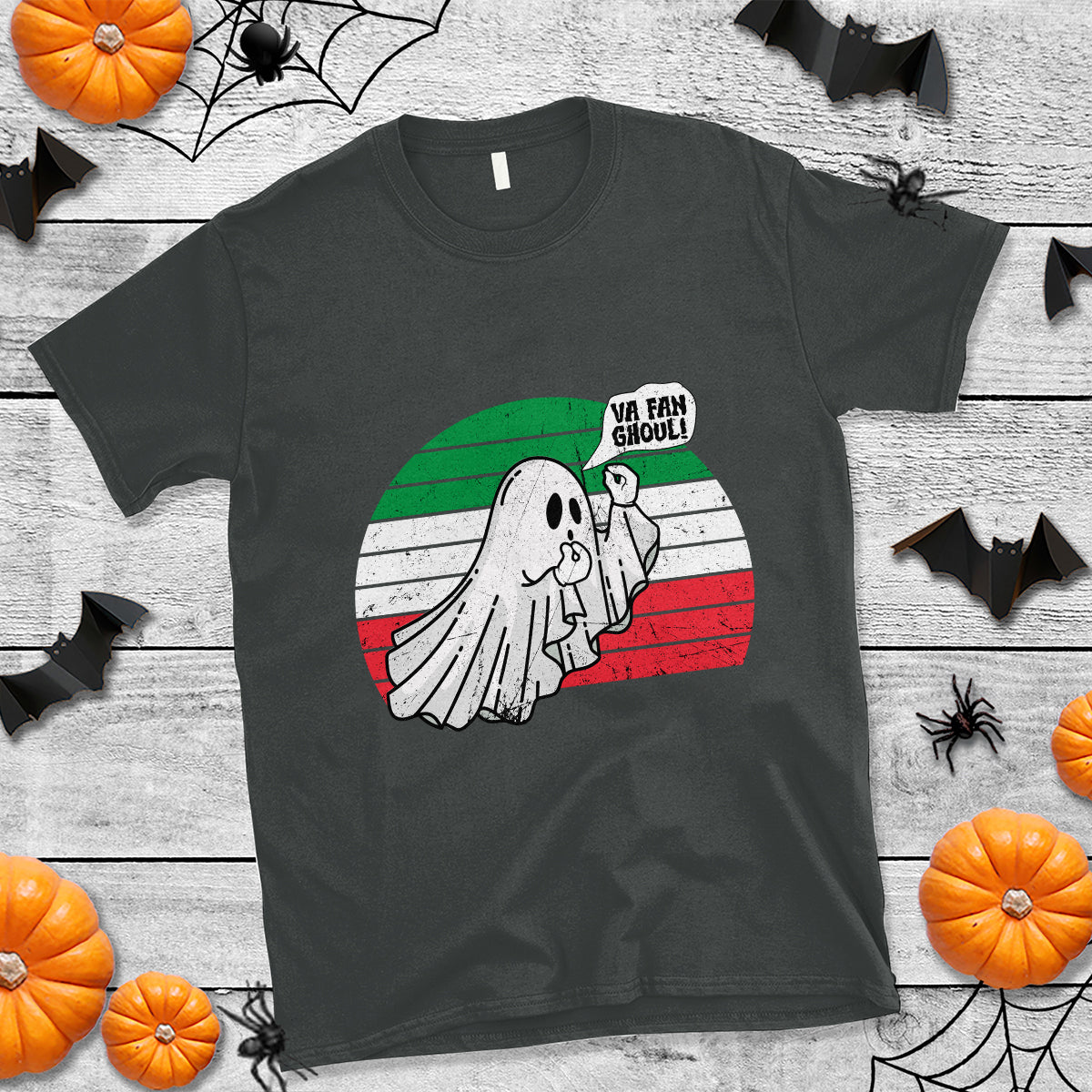 Italian Ghost T Shirt Va Fan Ghoul Retro Funny Halloween - Wonder Print Shop