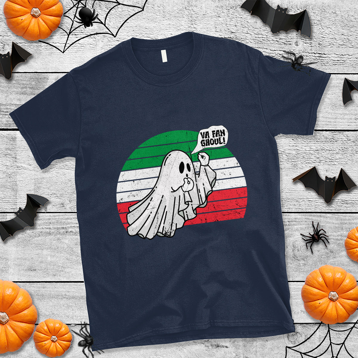 Italian Ghost T Shirt Va Fan Ghoul Retro Funny Halloween - Wonder Print Shop