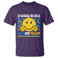 Down Syndrome Awareness T Shirt In October We Wear Blue And Yellow Support Squad - Wonder Print Shop