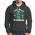 Green Turquoise Alien Face Hoodie Funny I Don't Believe In Human - Wonder Print Shop