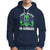 Green Turquoise Alien Face Hoodie Funny I Don't Believe In Human - Wonder Print Shop