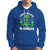 Green Turquoise Alien Face Hoodie Funny I Don't Believe In Human - Wonder Print Shop