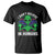 Green Turquoise Alien Face T Shirt Funny I Don't Believe In Human - Wonder Print Shop