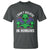 Green Turquoise Alien Face T Shirt Funny I Don't Believe In Human - Wonder Print Shop