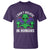 Green Turquoise Alien Face T Shirt Funny I Don't Believe In Human - Wonder Print Shop