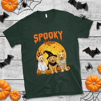 Halloween Golden Retriever T Shirt Ghost Dogs Boo Sheet Spooky Vibes - Wonder Print Shop
