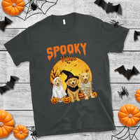 Halloween Golden Retriever T Shirt Ghost Dogs Boo Sheet Spooky Vibes - Wonder Print Shop