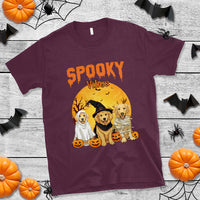 Halloween Golden Retriever T Shirt Ghost Dogs Boo Sheet Spooky Vibes - Wonder Print Shop