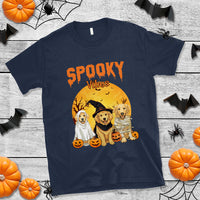 Halloween Golden Retriever T Shirt Ghost Dogs Boo Sheet Spooky Vibes - Wonder Print Shop