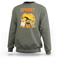Halloween Golden Retriever Sweatshirt Ghost Dogs Boo Sheet Spooky Vibes - Wonder Print Shop