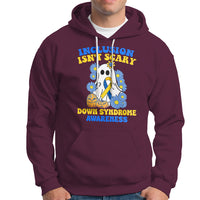 Down Syndrome Awareness Hoodie Inclusion Isn't Scary Halloween Ghost Boo Sheet Support Squad - Wonder Print Shop