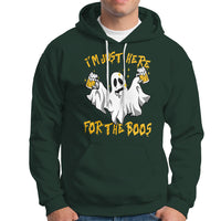 Ghost Halloween Costume Hoodie I'm Just Here For The Boos Drunk Drinking Boo Sheet - Wonder Print Shop