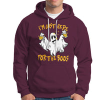 Ghost Halloween Costume Hoodie I'm Just Here For The Boos Drunk Drinking Boo Sheet - Wonder Print Shop