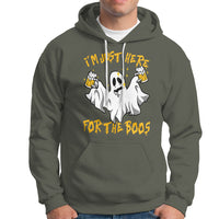 Ghost Halloween Costume Hoodie I'm Just Here For The Boos Drunk Drinking Boo Sheet - Wonder Print Shop