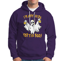Ghost Halloween Costume Hoodie I'm Just Here For The Boos Drunk Drinking Boo Sheet - Wonder Print Shop