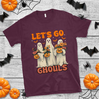 Ghost Halloween Costume T Shirt Let's Go Ghouls Retro Boo Sheet - Wonder Print Shop