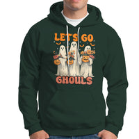 Ghost Halloween Costume Hoodie Let's Go Ghouls Retro Boo Sheet - Wonder Print Shop