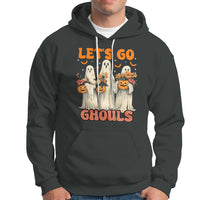 Ghost Halloween Costume Hoodie Let's Go Ghouls Retro Boo Sheet - Wonder Print Shop