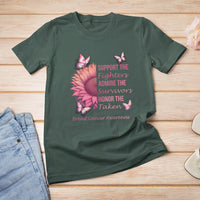 Breast Cancer Awareness T Shirt Support Admire Honor Breast Cancer Warrior Survivor Pink Sunflower - Wonder Print Shop