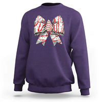 Coquette Bow Christmas Tree Cake Sweatshirt Xmas Vibes - Wonder Print Shop