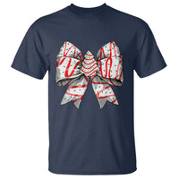 Coquette Bow Christmas Tree Cake T Shirt Xmas Vibes - Wonder Print Shop