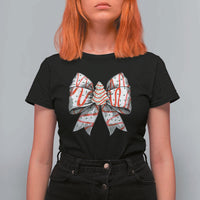 Coquette Bow Christmas Tree Cake T Shirt For Women Xmas Vibes - Wonder Print Shop