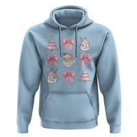 Pink Christmas Coquette Bow Hoodie Santa Festive Xmas Vibe