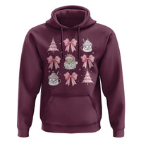 Pink Christmas Coquette Bow Hoodie Santa Festive Xmas Vibe