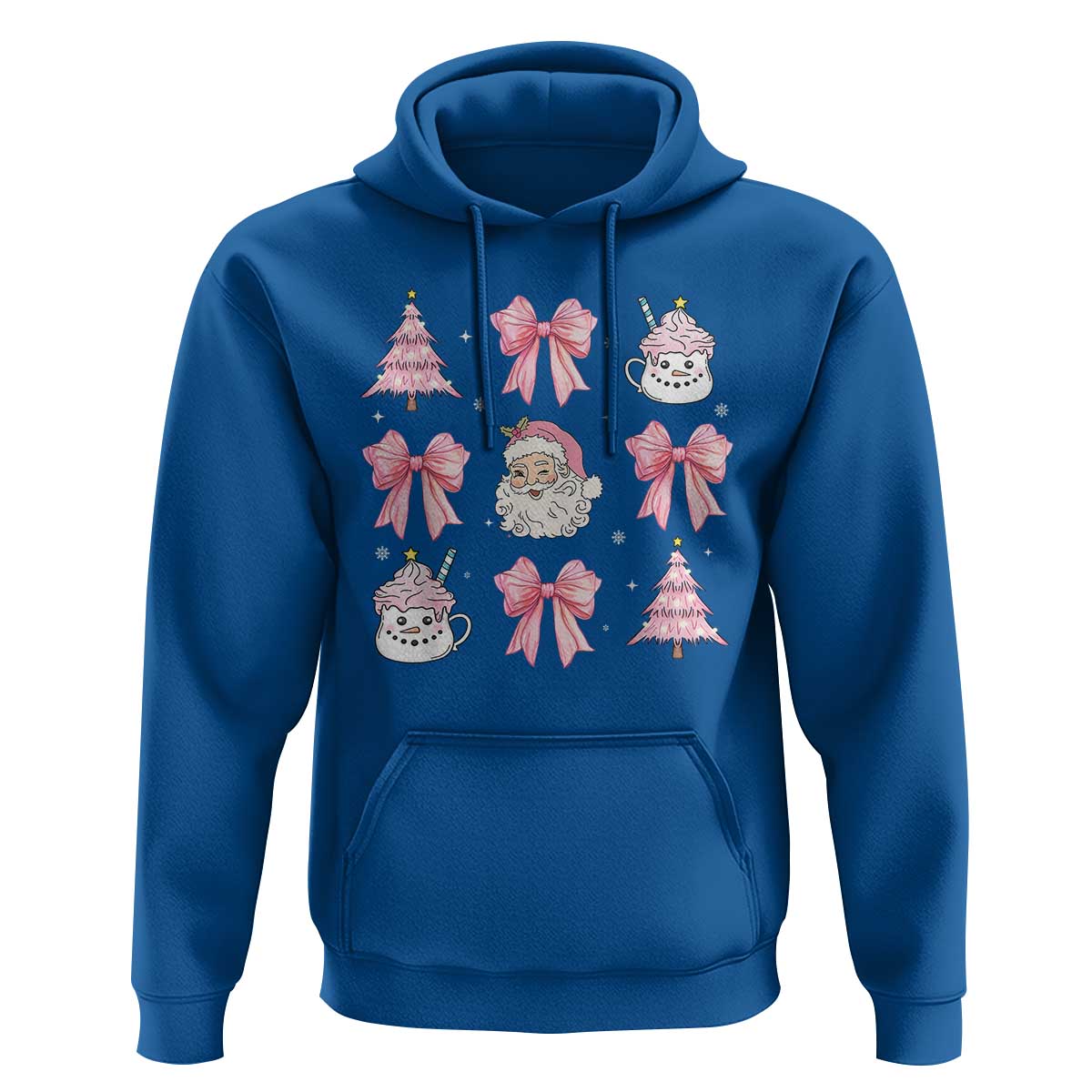 Pink Christmas Coquette Bow Hoodie Santa Festive Xmas Vibe