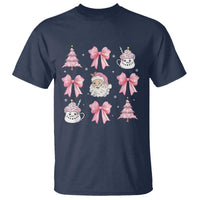 Pink Christmas Coquette Bow T Shirt Santa Festive Xmas Vibe - Wonder Print Shop