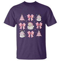 Pink Christmas Coquette Bow T Shirt Santa Festive Xmas Vibe - Wonder Print Shop