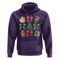Christmas Tree Retro Coquette Bow Hoodie Santa Claus Candy Festive Xmas Vibes