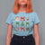 Christmas Tree Retro Coquette Bow T Shirt For Women Santa Claus Candy Festive Xmas Vibes - Wonder Print Shop
