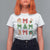 Christmas Tree Retro Coquette Bow T Shirt For Women Santa Claus Candy Festive Xmas Vibes - Wonder Print Shop