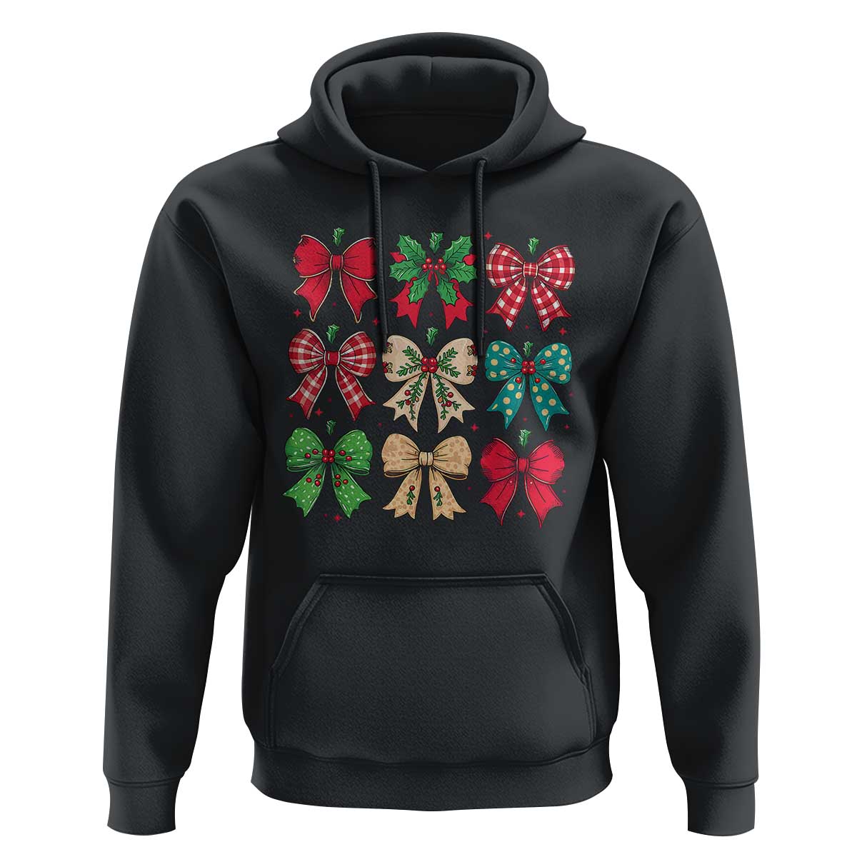 Merry Christmas Coquette Bow Hoodie Festive Xmas Vibe