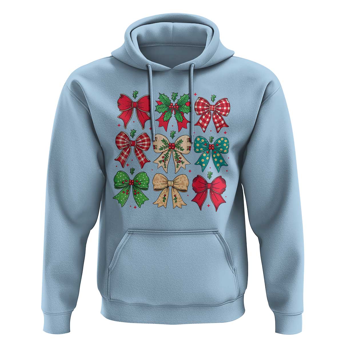 Merry Christmas Coquette Bow Hoodie Festive Xmas Vibe