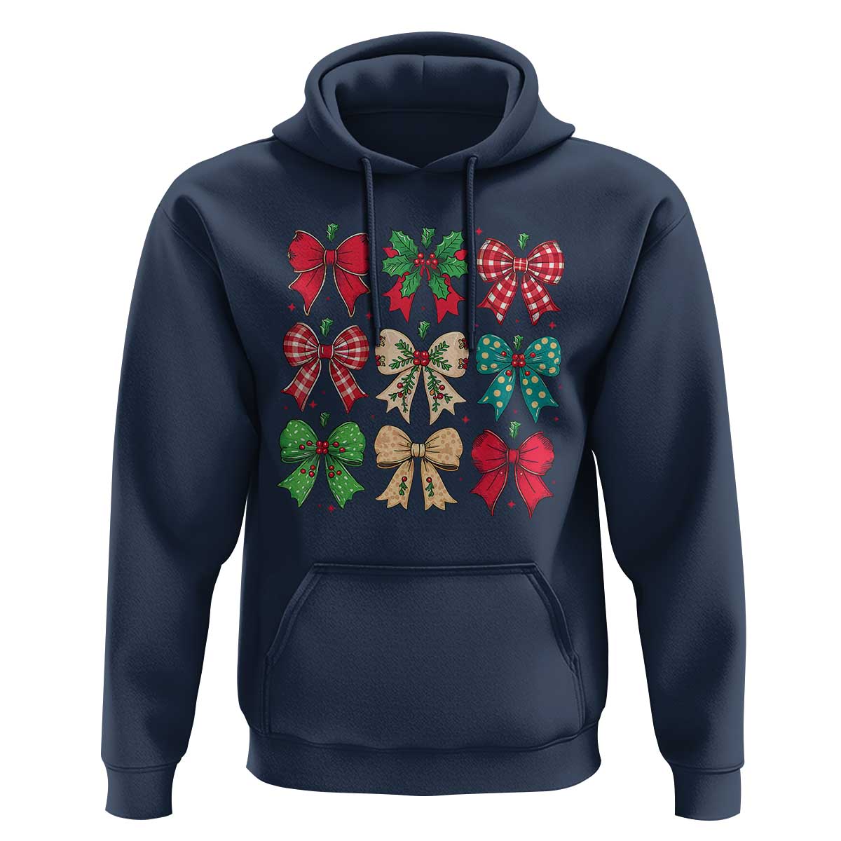 Merry Christmas Coquette Bow Hoodie Festive Xmas Vibe