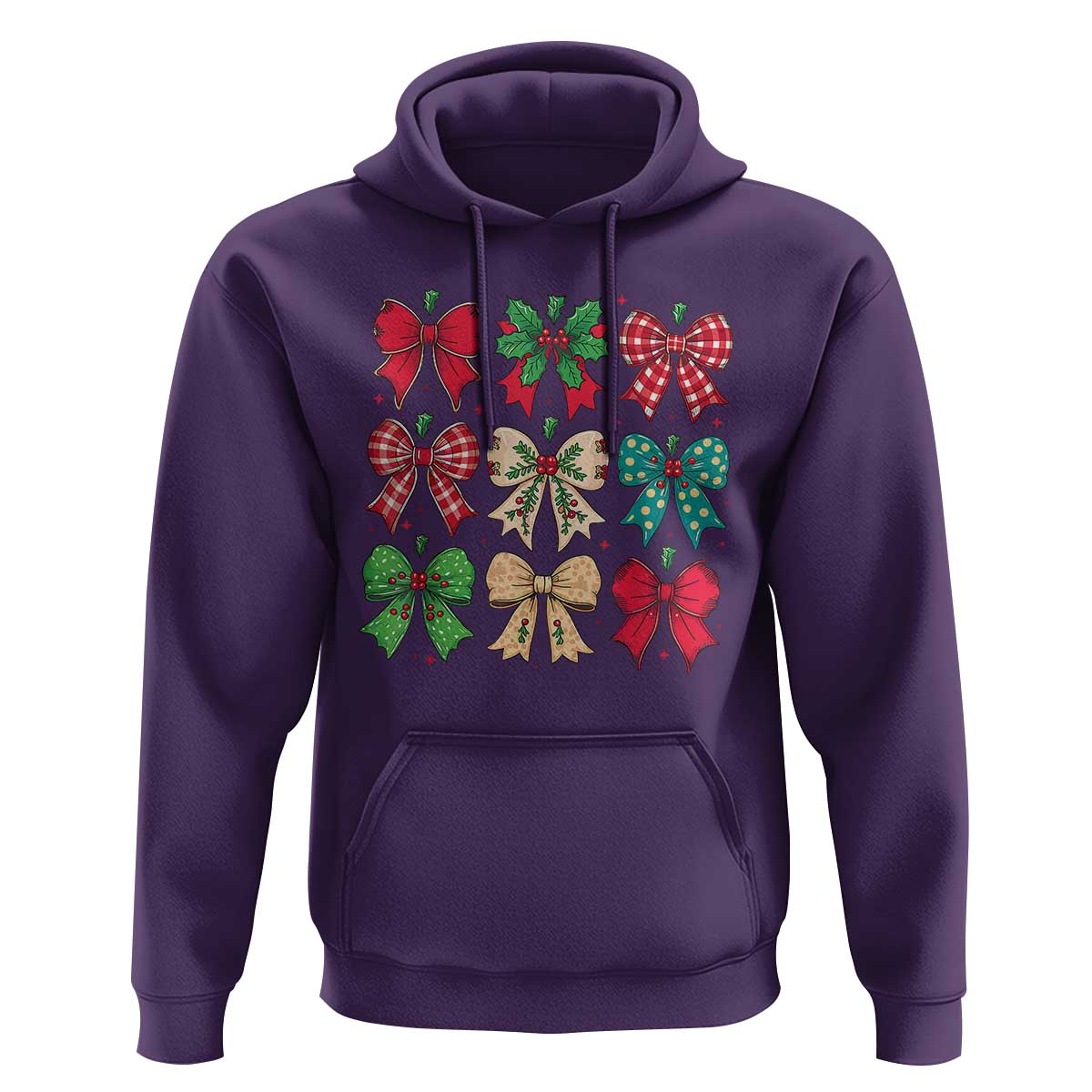 Merry Christmas Coquette Bow Hoodie Festive Xmas Vibe