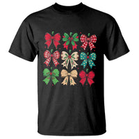 Merry Christmas Coquette Bow T Shirt Festive Xmas Vibe - Wonder Print Shop