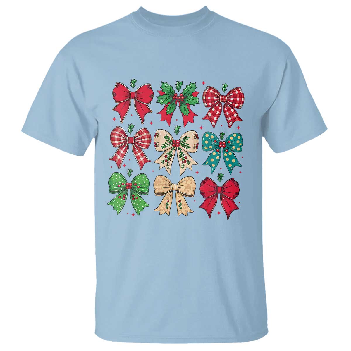 Merry Christmas Coquette Bow T Shirt Festive Xmas Vibe - Wonder Print Shop