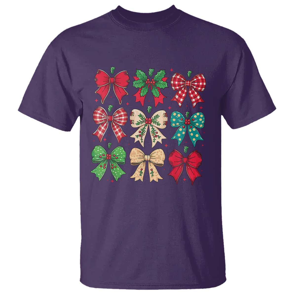 Merry Christmas Coquette Bow T Shirt Festive Xmas Vibe - Wonder Print Shop