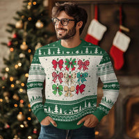 Merry Christmas Coquette Bow Ugly Christmas Sweater Festive Xmas Vibe - Wonder Print Shop