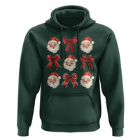 Plaid Coquette Bow Santa Claus Hoodie Merry Xmas Festive