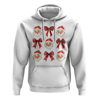 Plaid Coquette Bow Santa Claus Hoodie Merry Xmas Festive