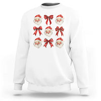 Plaid Coquette Bow Santa Claus Sweatshirt Merry Xmas Festive - Wonder Print Shop