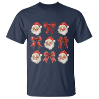 Plaid Coquette Bow Santa Claus T Shirt Merry Xmas Festive - Wonder Print Shop