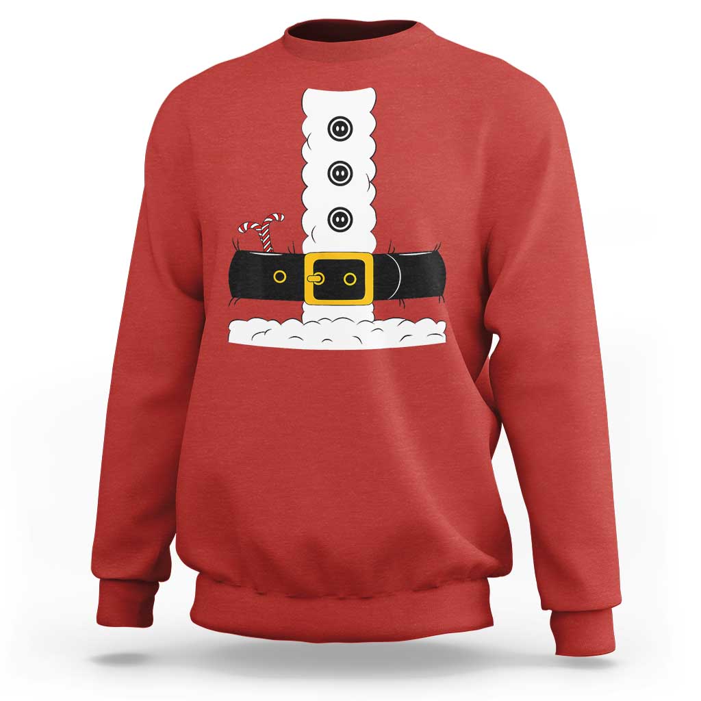 Santa Claus Suit Costume Sweatshirt Retro Festive Christmas Vibe - Wonder Print Shop