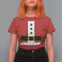 Santa Claus Suit Costume T Shirt For Women Retro Festive Christmas Vibe - Wonder Print Shop