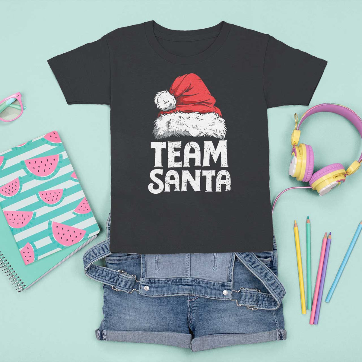 Team Santa T Shirt For Kid Christmas Squad Family Matching Pajamas - Wonder Print Shop
